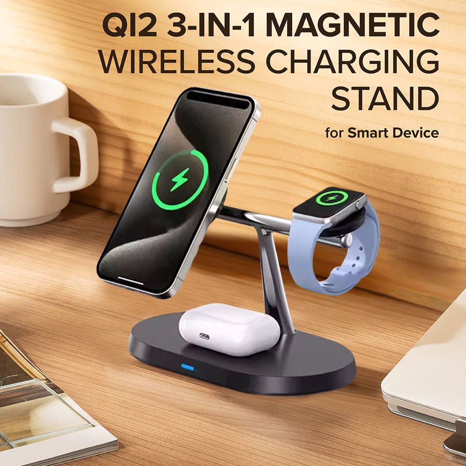Smartwatch Ac - 3 in 1 Magnetic Wireless Charger