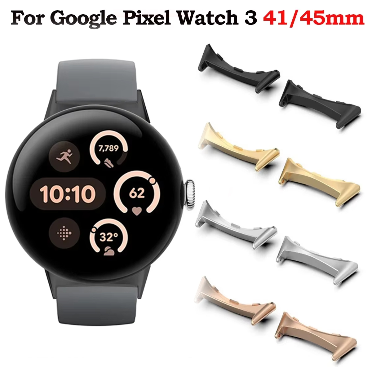 Smartwatch Straps & Accessories - 2pcs Watch Strap Connector Adapter For