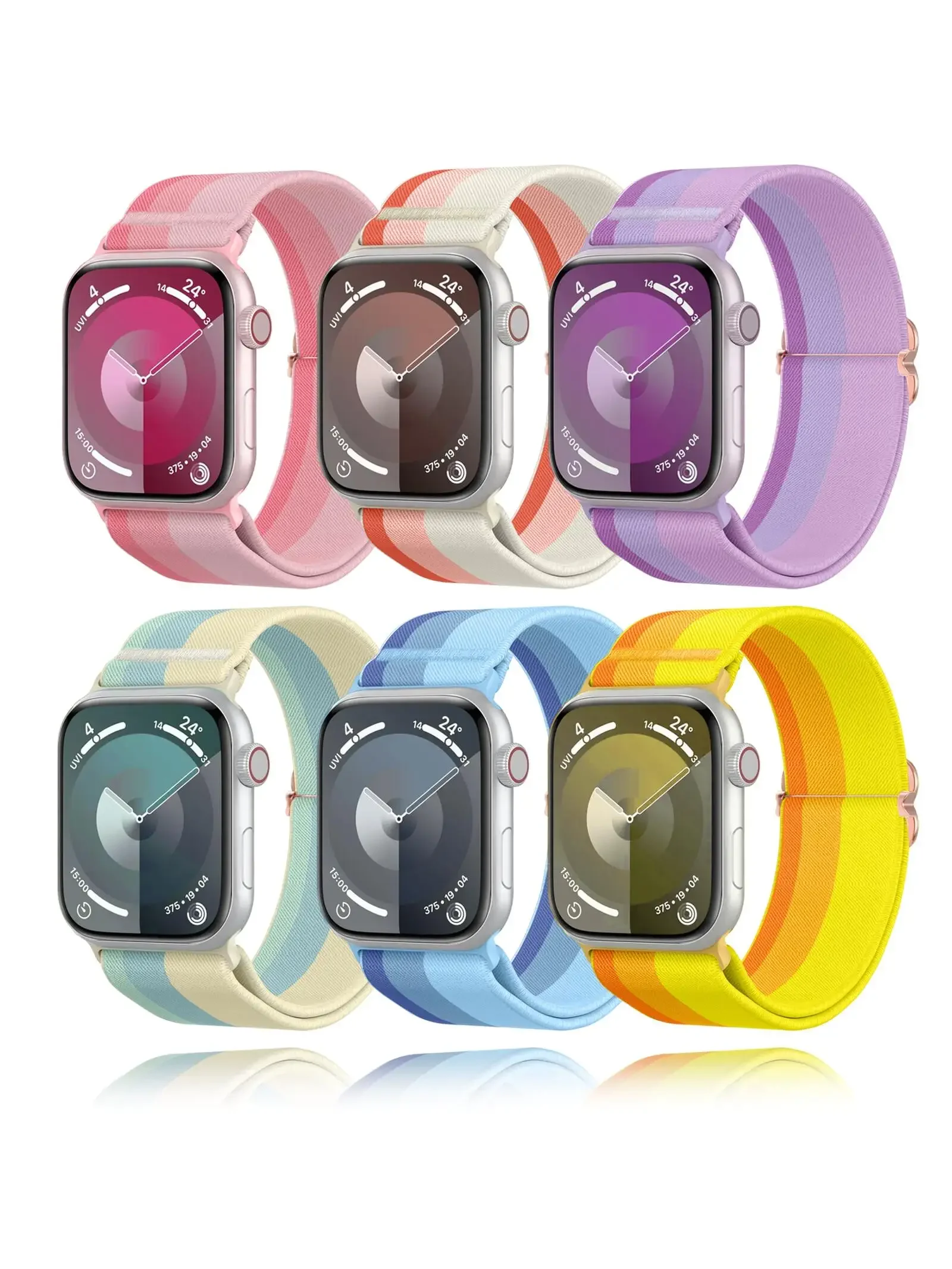 Sport Loop Strap - Stretch Nylon Loop Gradient Color Band,