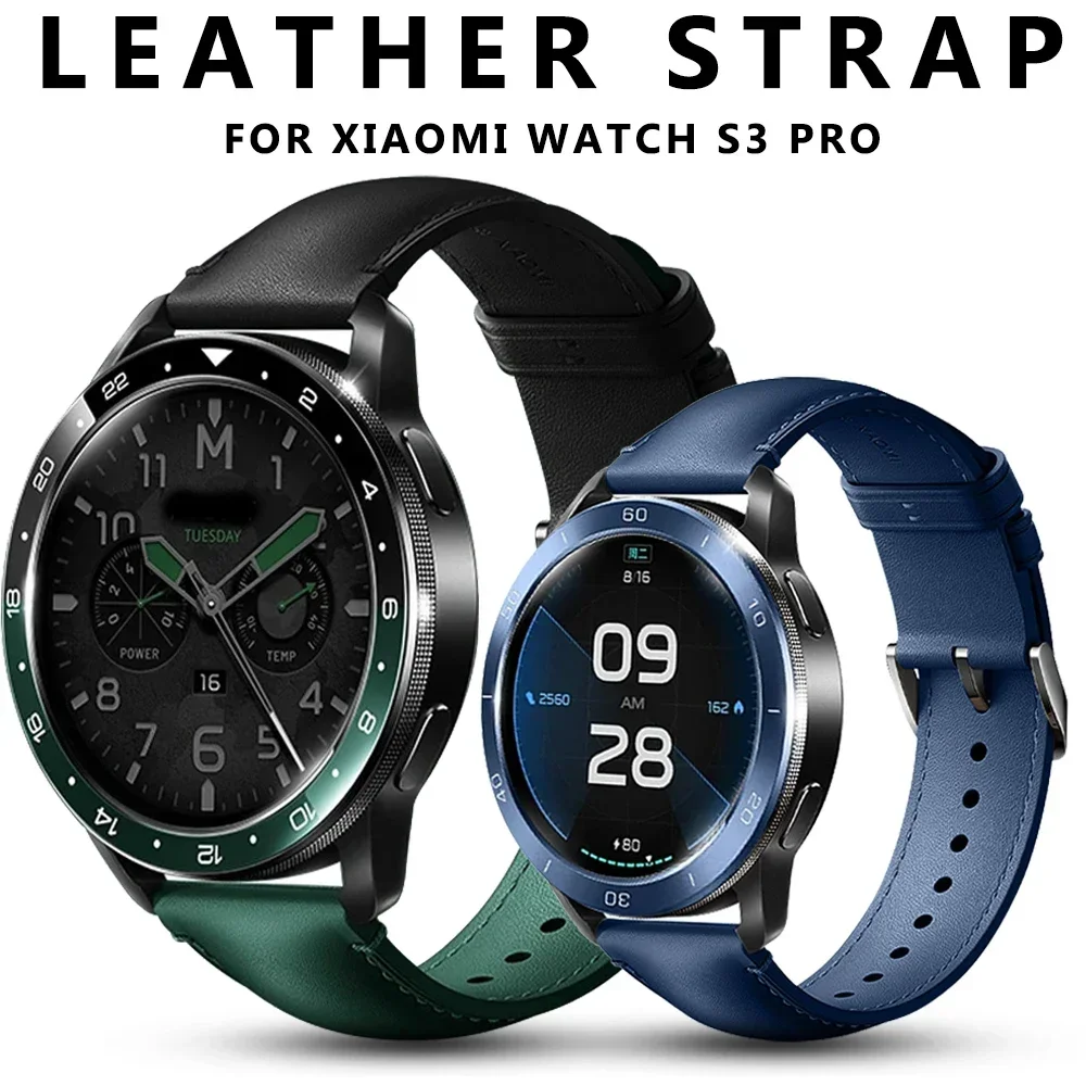 Xiaomi Smartwatch S3 Accessories - 22MM Original Leather Strap for Xiaomi