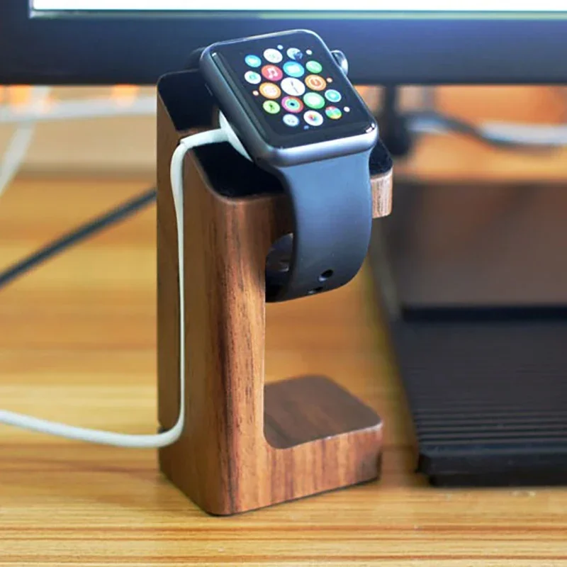 Wooden Apple Watch Charger Sta - Apple Smartwatch Accessories review and price