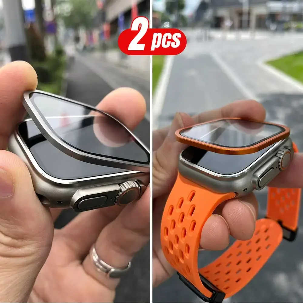 2PCS Titanium Metal Frame for  - Apple Smartwatch Accessories review and price