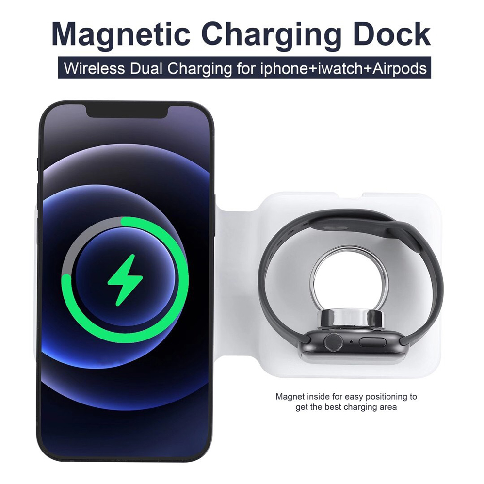 2IN1 Magnetic Wireless Charger - Smartwatch X12 review and price