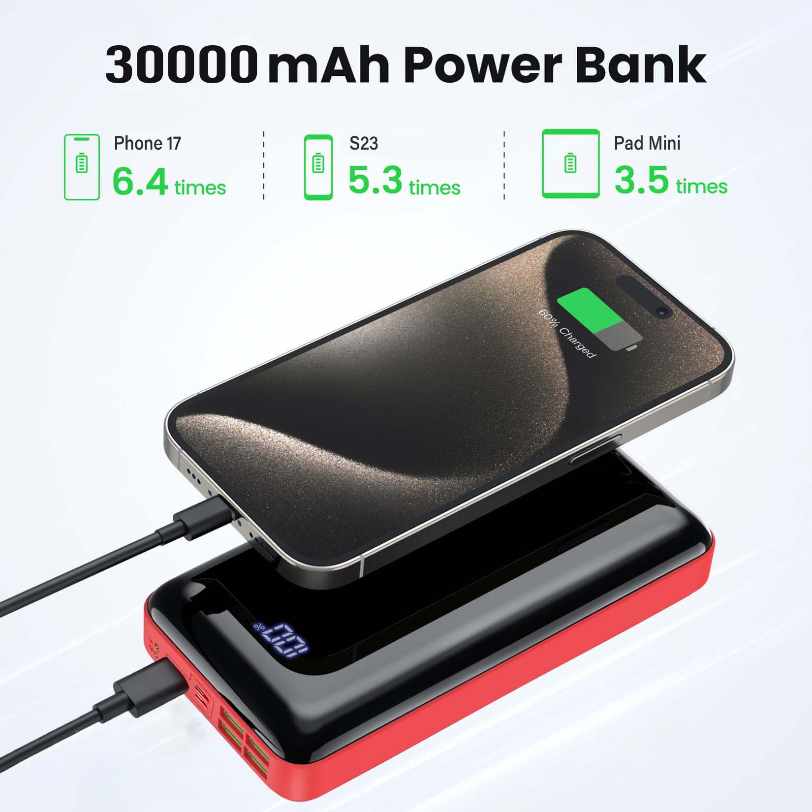 Portable Charger 30000mah Powe - Smartwatch Ac review and price