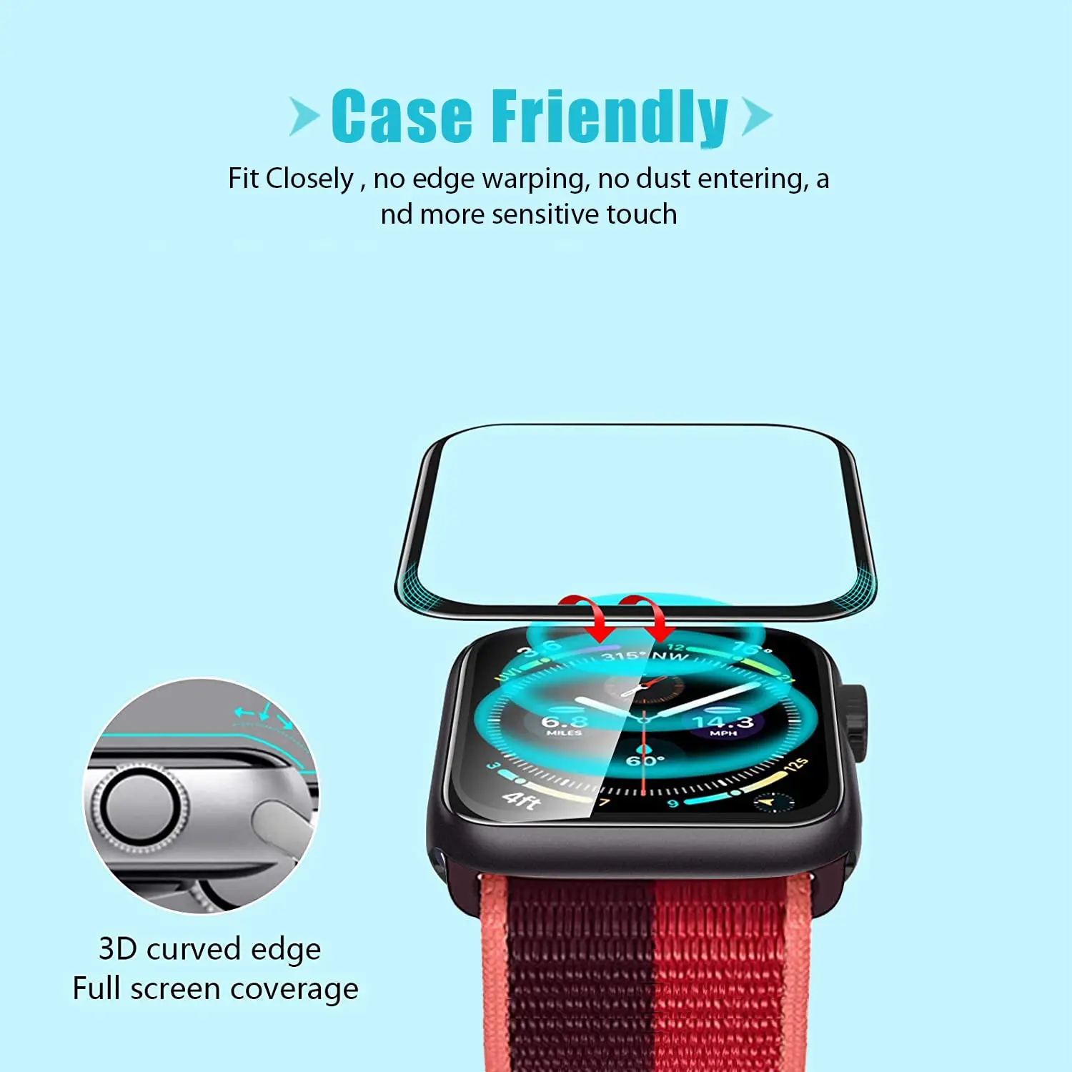 Screen Protector 3D Tempered F - Apple Smartwatch Accessories review and price