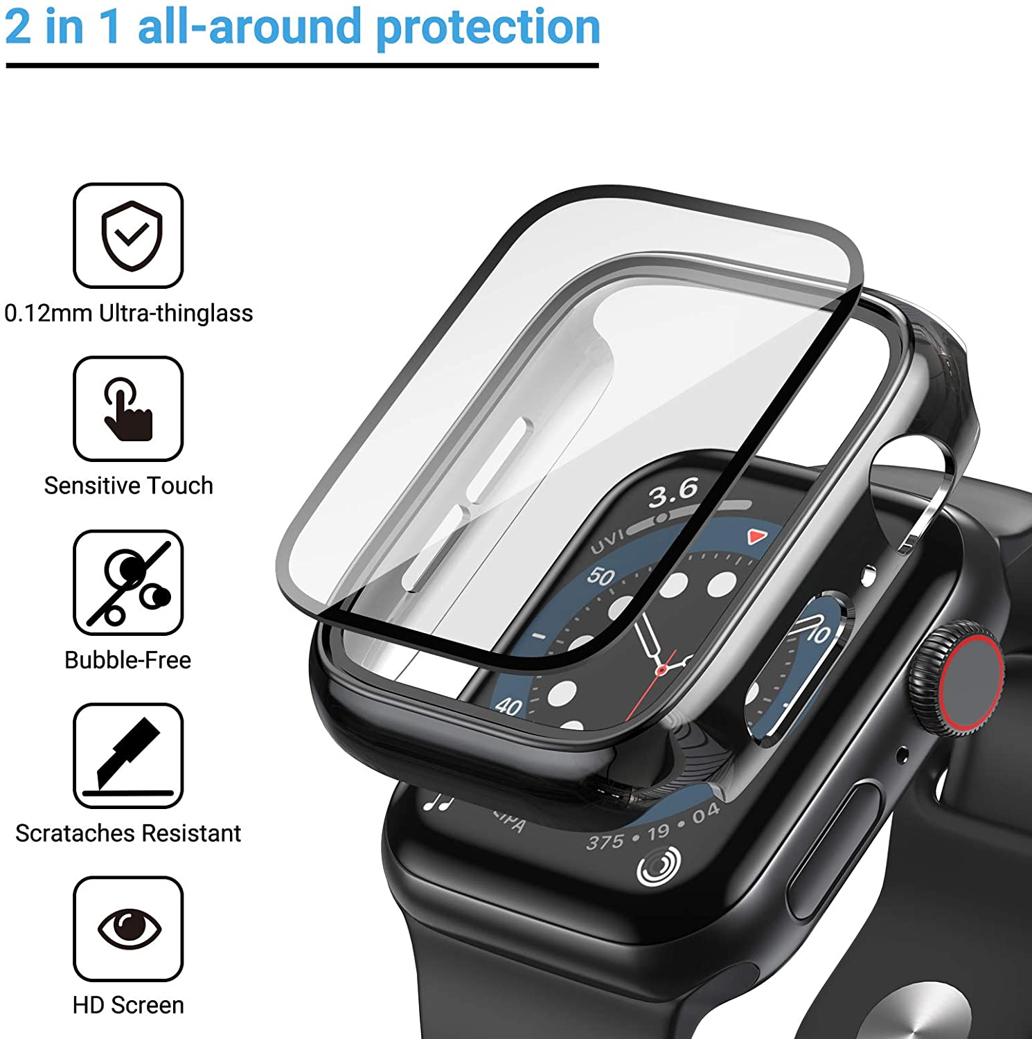 Glass+cover For Apple Watch Ca - Apple Smartwatch Accessories review and price