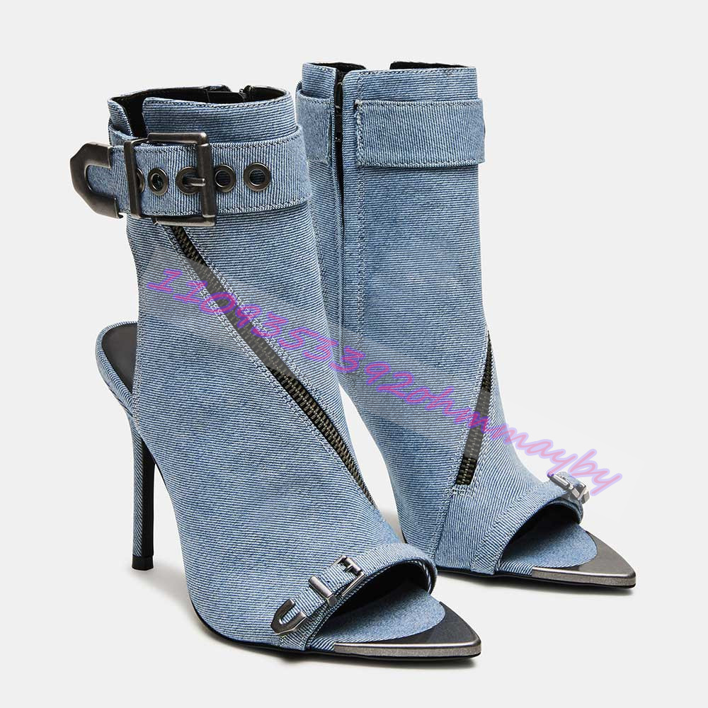 Summer Blue Denim Pointed-Toe  - Leather Classic Strap review and price