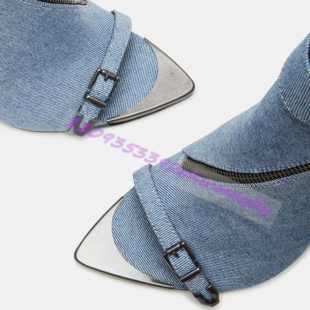 Summer Blue Denim Pointed-Toe  - Leather Classic Strap review and price