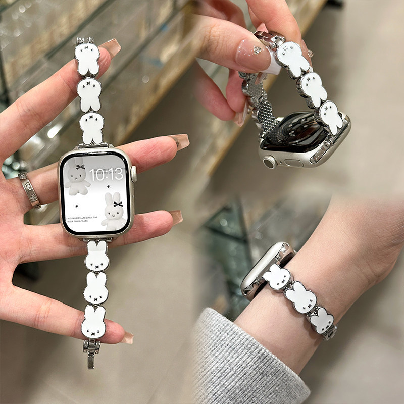 Miffy Rabbit Leather Watch Ban - Apple Smartwatch Accessories review and price