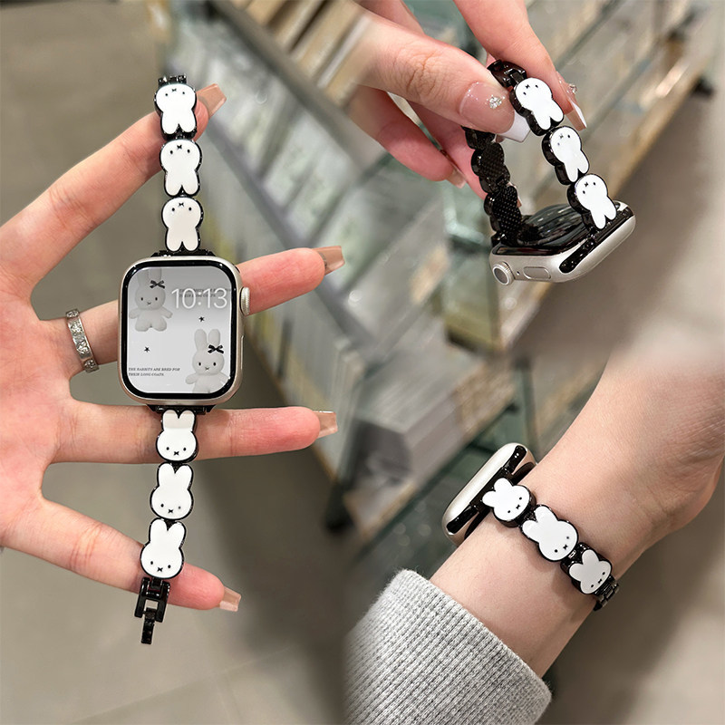 Miffy Rabbit Leather Watch Ban - Apple Smartwatch Accessories review and price