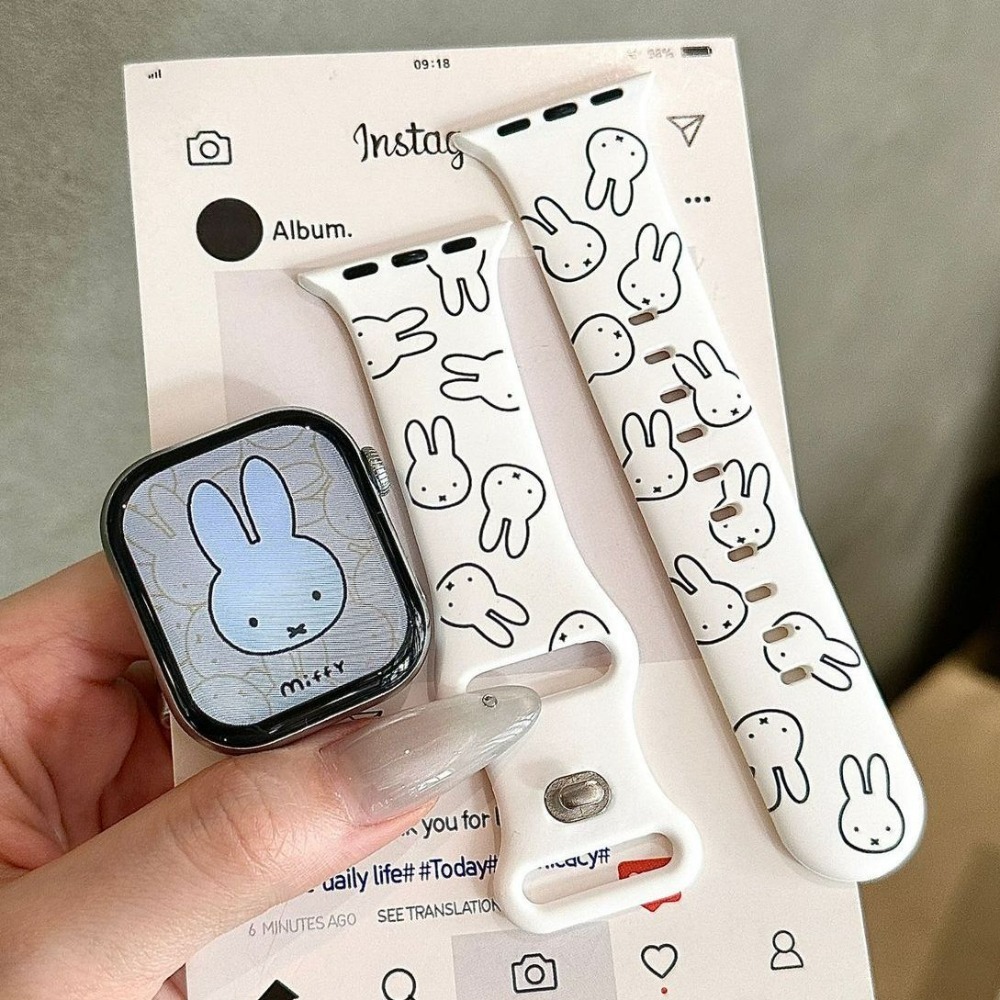 Cute Miffy Rabbit Cartoon Watc - Apple Smartwatch Accessories review and price