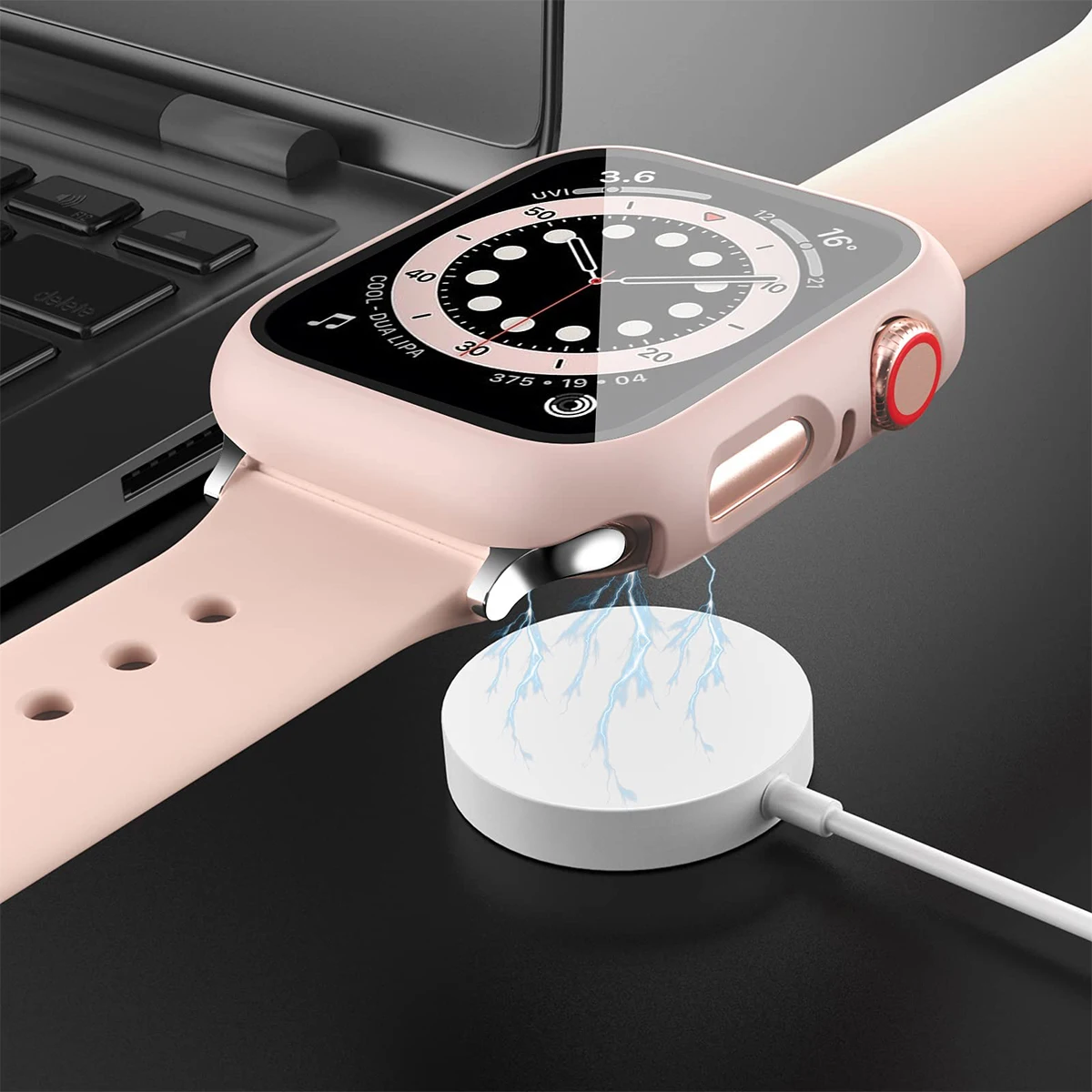 Tempered Glass+Cover For Apple - Apple Smartwatch Accessories review and price