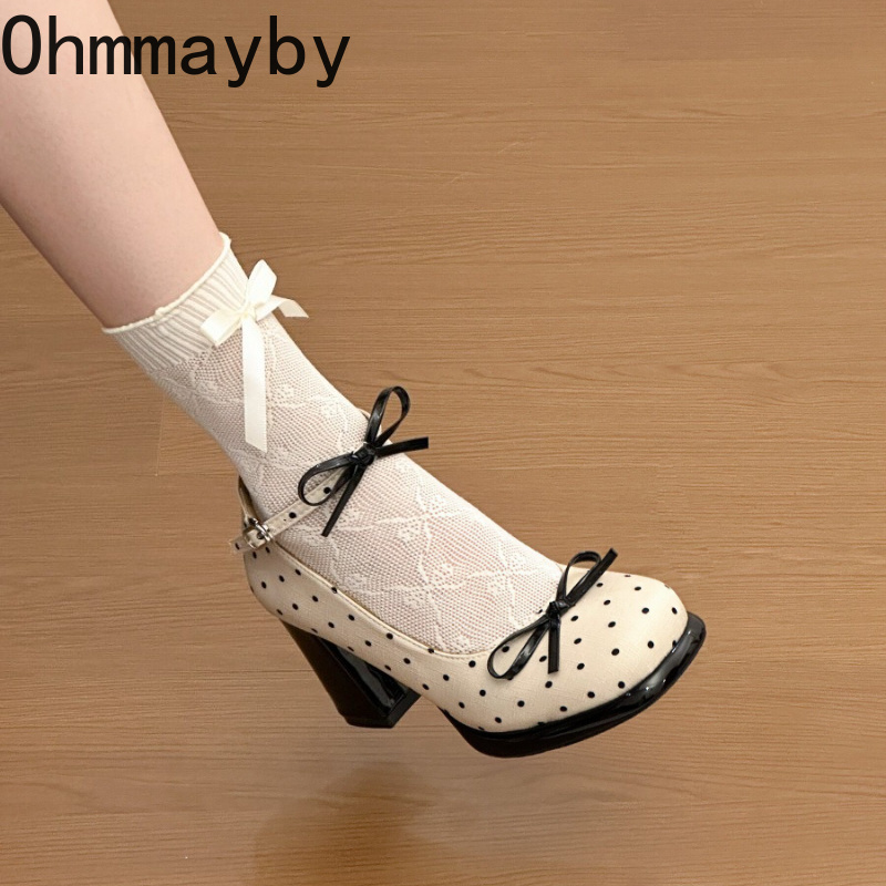 Platform Thick Heel Women Mary - Leather Classic Strap review and price