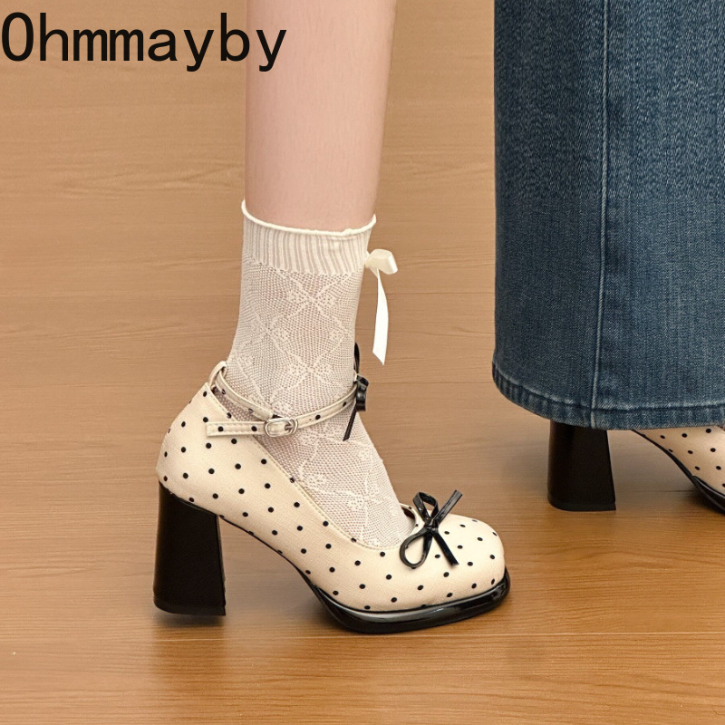 Platform Thick Heel Women Mary - Leather Classic Strap review and price