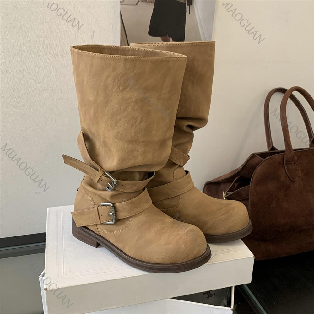 Spring Autumn Chunky Heel Thig - Leather Classic Strap review and price
