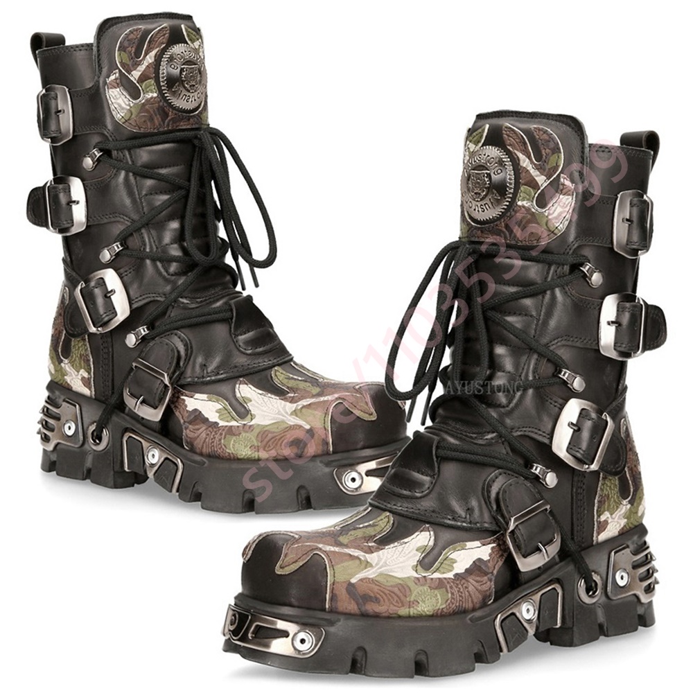 Punk Rock Camouflage Belt Buck - Leather Classic Strap review and price