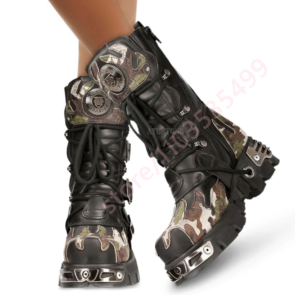 Punk Rock Camouflage Belt Buck - Leather Classic Strap review and price