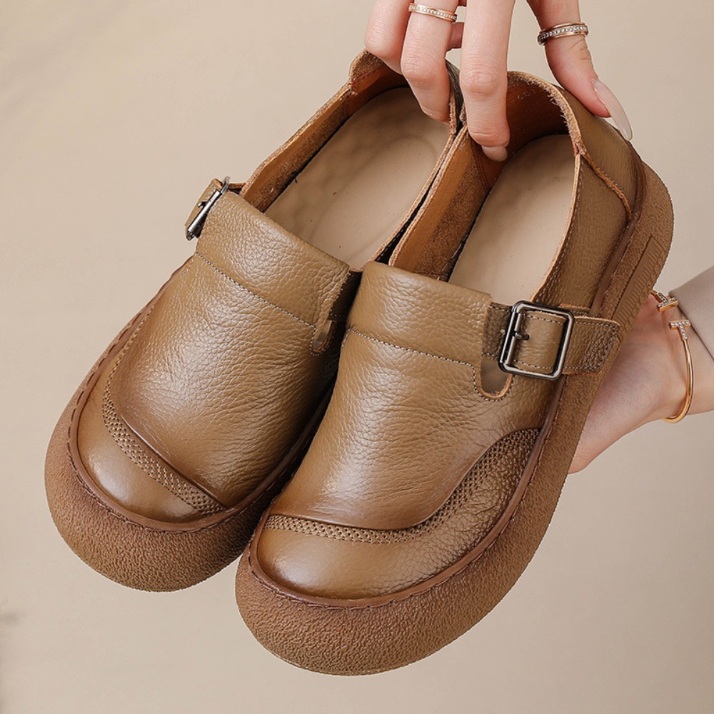 Casual Single Shoes for Women  - Leather Classic Strap review and price