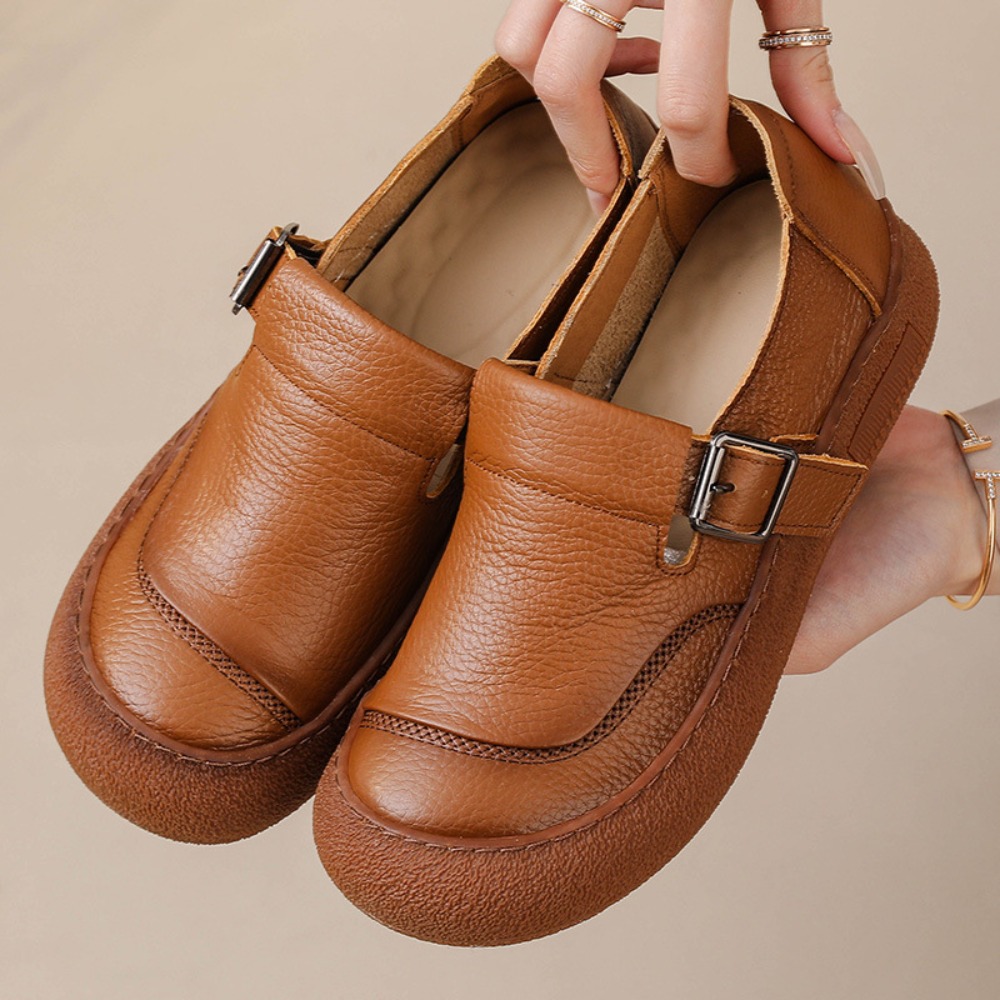 Casual Single Shoes for Women  - Leather Classic Strap review and price