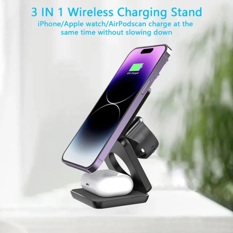 3 in 1 Foldable Magnetic Wirel - Smartwatch Ac review and price