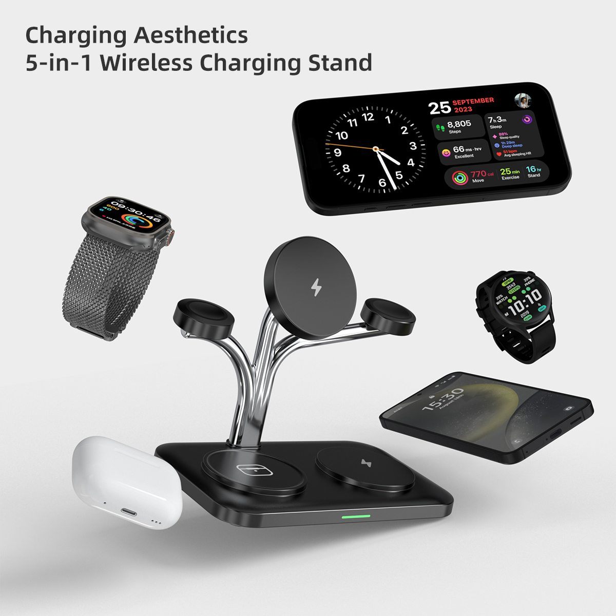 5 IN 1 Magnetic Wireless Charg - Smartwatch Ac review and price