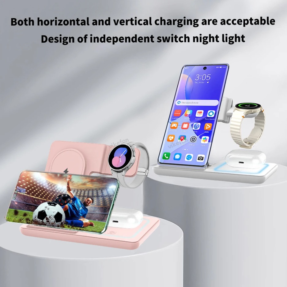 3 In 1 Foldable Wireless Charg - Smartwatch Ac review and price